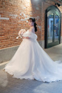 チュールスカートドレス