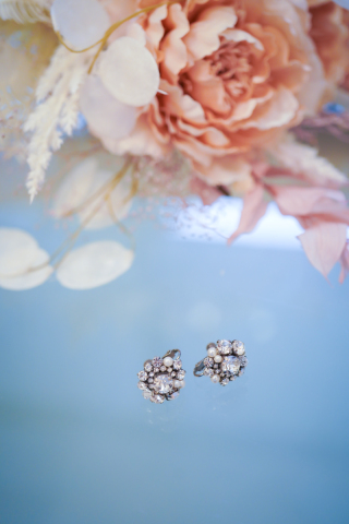 クリアクリスタルビジューイヤリング