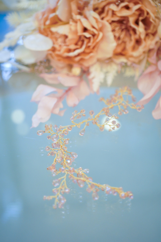 ピンクビーズヘッドドレス