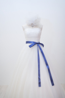 サテンブルーリボン