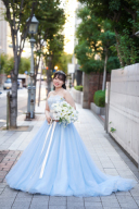 水色プリンセスドレス