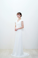 半袖バックリボンドレス