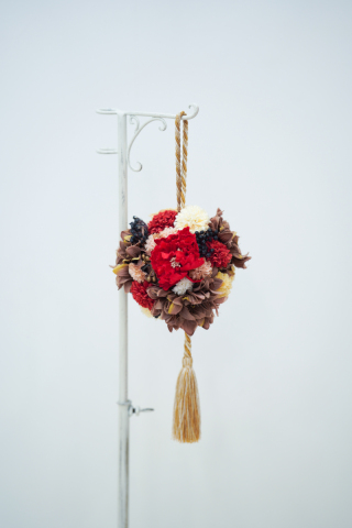 ブラウン和装ブーケ