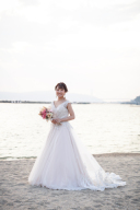 ボタニカル柄ドレス