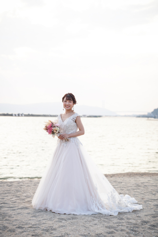 ボタニカル柄ドレス