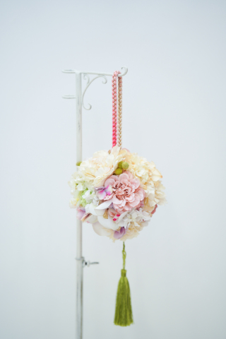 ライトピンク和装ブーケ
