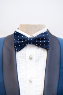 紺ドット蝶ネクタイ