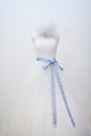 サテンライトブルーリボン