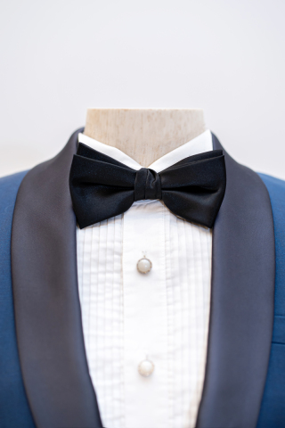 サテンブラック蝶ネクタイ