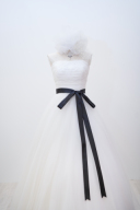 サテンブラックリボン