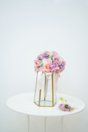 ピンク×パープルラウンドブーケ