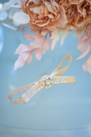 リボンモチーフボンネ