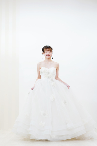 三段チュールドレス