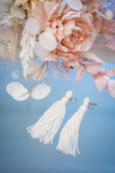 ビーズタッセルイヤリング