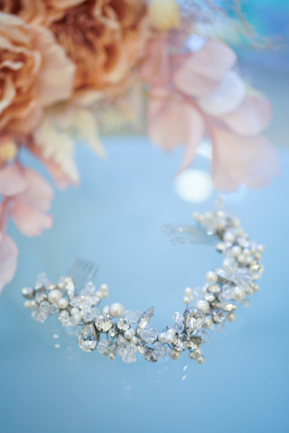 パール×ビジューヘッドドレス