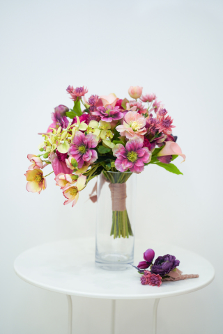 パープル×ピンクブーケ