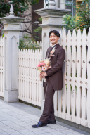 ブラウンロングタキシード