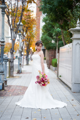 レースのマーメイドドレス