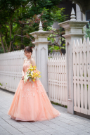 サーモンピンクドレス