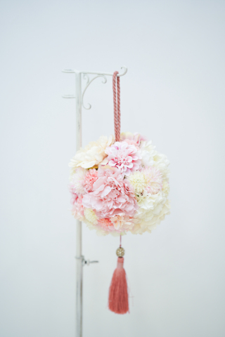 パステルピンク和装ブーケ