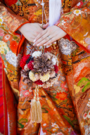 ブラウン和装ブーケ