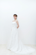 ウエストリボンレースドレス