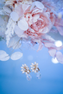 パールフラワーイヤリング（ゴールド）