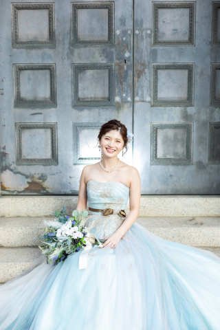 ブルーチュールドレス