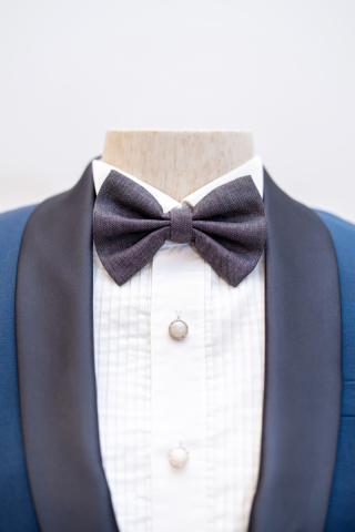 グレーデニム蝶ネクタイ