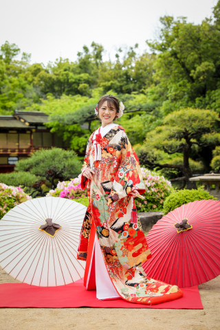 赤x黒　鶴・御所車