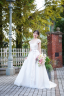 袖付きリボンドレス