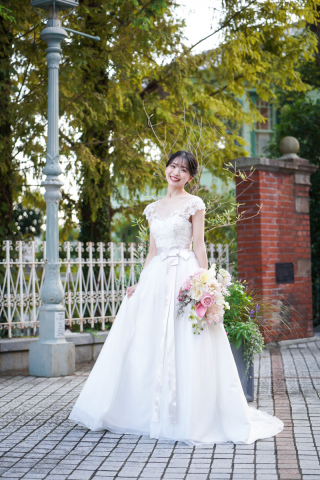 袖付きリボンドレス