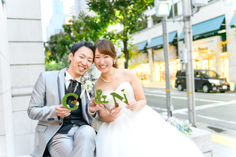 イニシャルオブジェとパシャり。