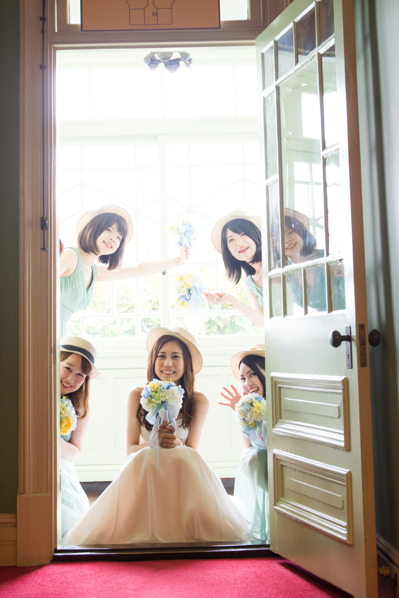 お洒落な異人館の中で撮影