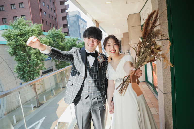 お洒落ナチュラルにキマッたお二人♡出発でぇぇす♡