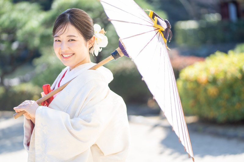 新婦さんのソロショット！◎笑顔が可愛い♡