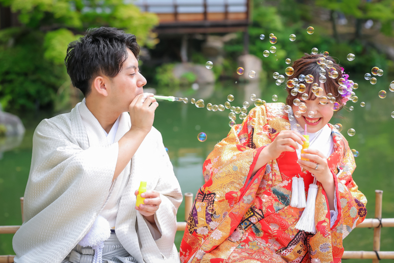 シャボン玉を使ったショット♪かわいい〜♡♡