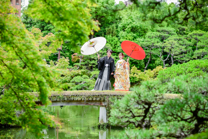 緑に囲まれ橋の上で☆
