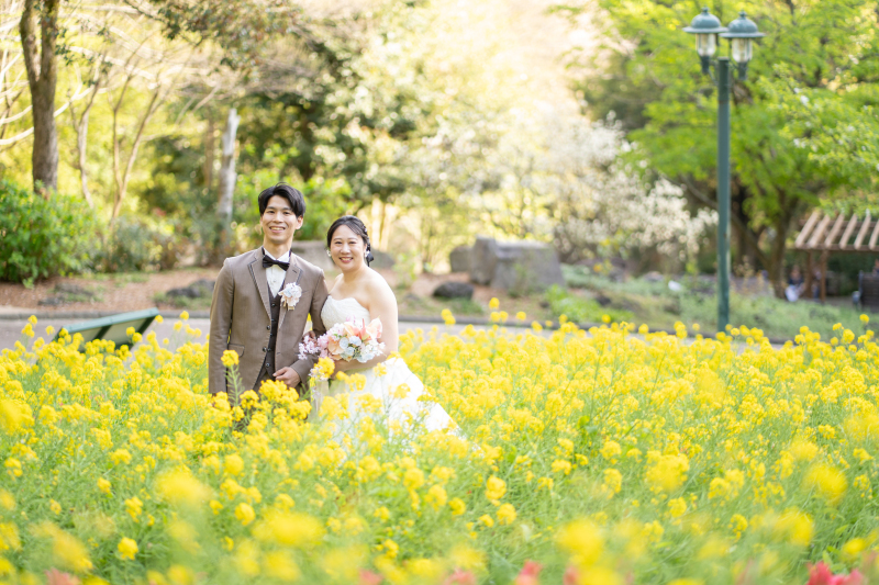 黄色のお花畑とともに♡