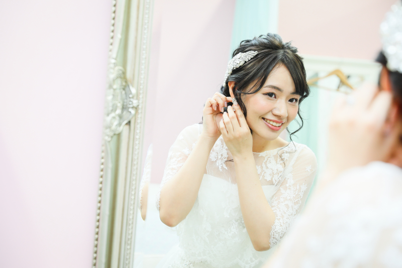 まずは控え室で可愛くメイクアップ♡♡