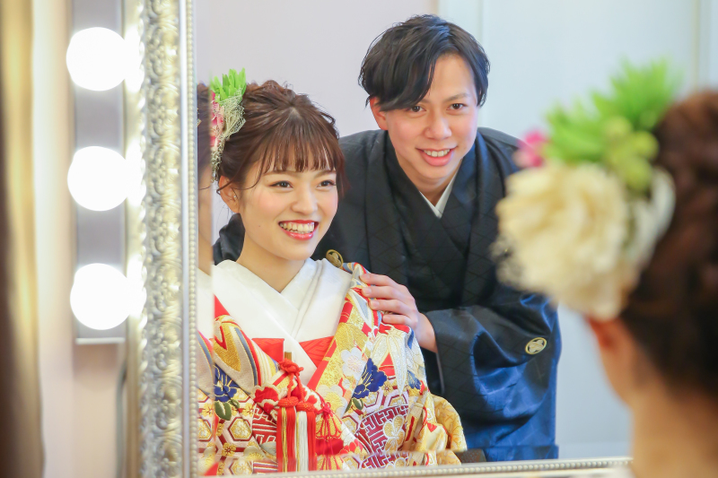 控え室でお支度バッチリ☆