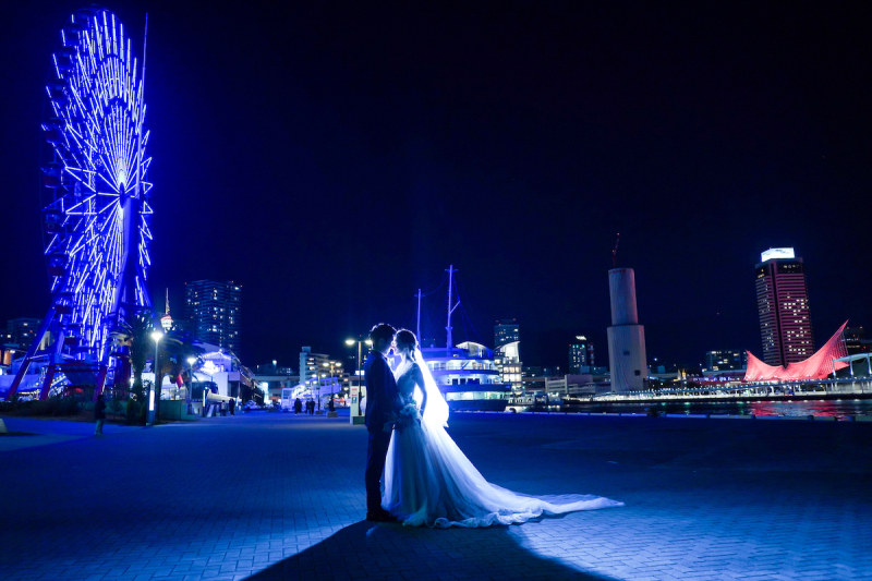 ロマンチックにハーバーナイトフォト♡