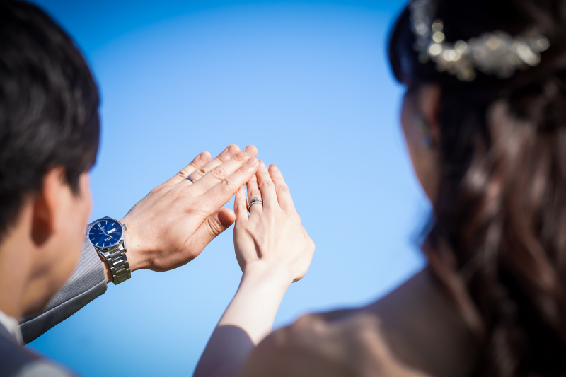 重ね合わせた手元のショット☆