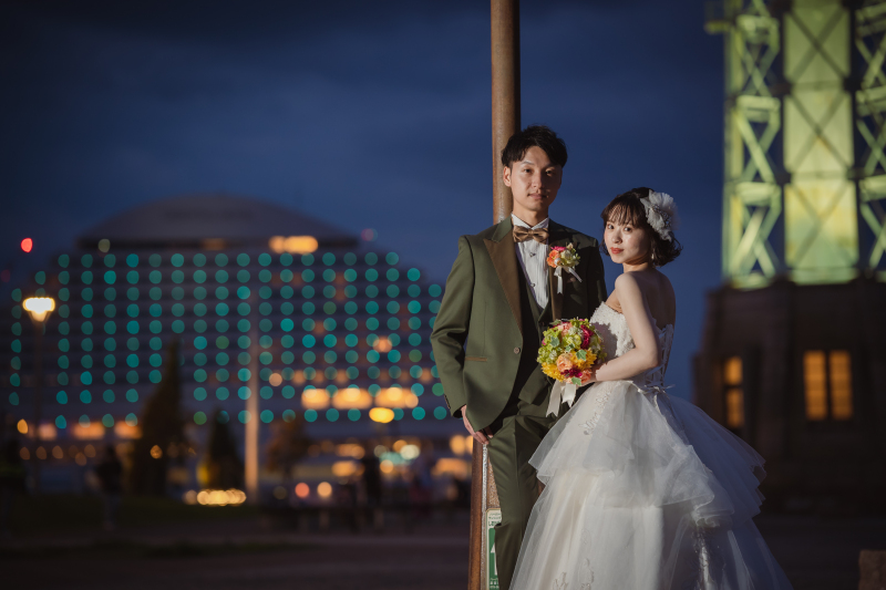 最後は、ハーバーランドでのナイトの撮影です♡