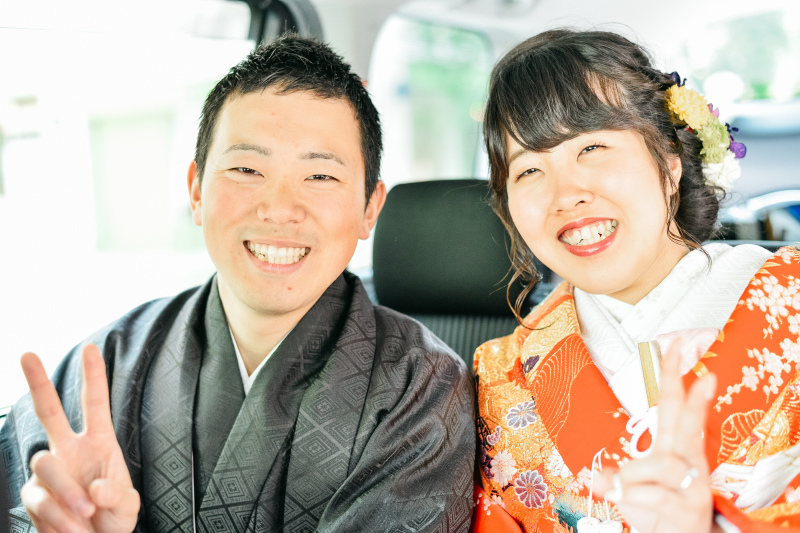 和装に着替えて