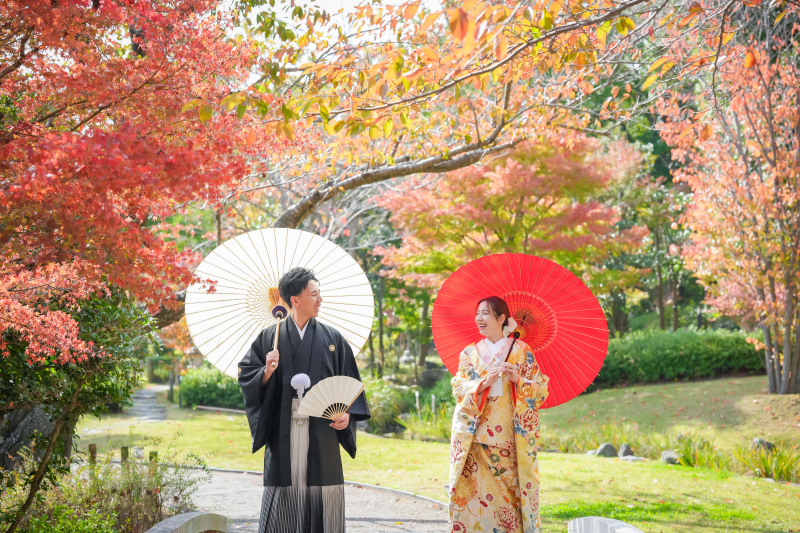 【和装1点・洋装1点ナイト付き】幸せオーラ全開！可愛らしいお二人の撮影をご紹介♡