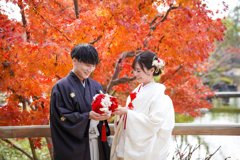【和装1点・洋装1点】紅葉シーズンに素敵な前撮りを♡♡