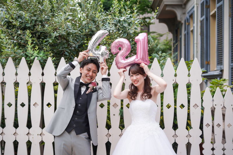 記念日のバルーンをつかったショット!♡
