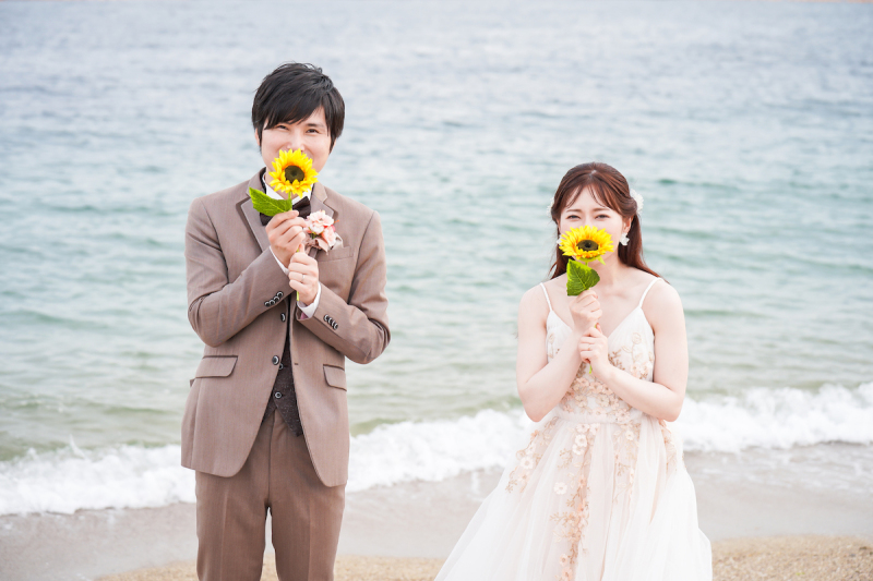 向日葵からちらっ♡