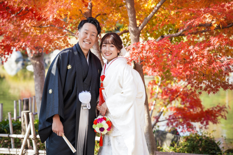 【和装1点・洋装1点】紅葉シーズンに素敵な前撮りを♡♡